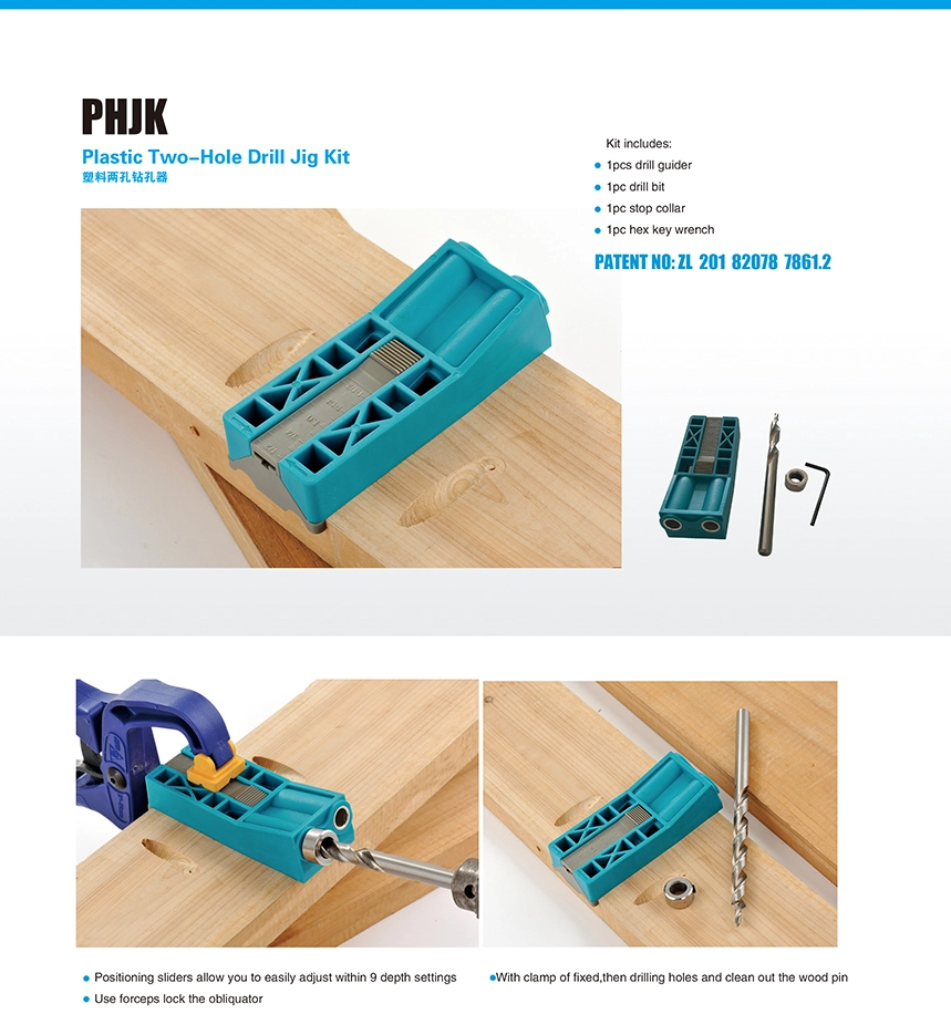 Plastic Two-Hole Drill Jig Kit -PHJK